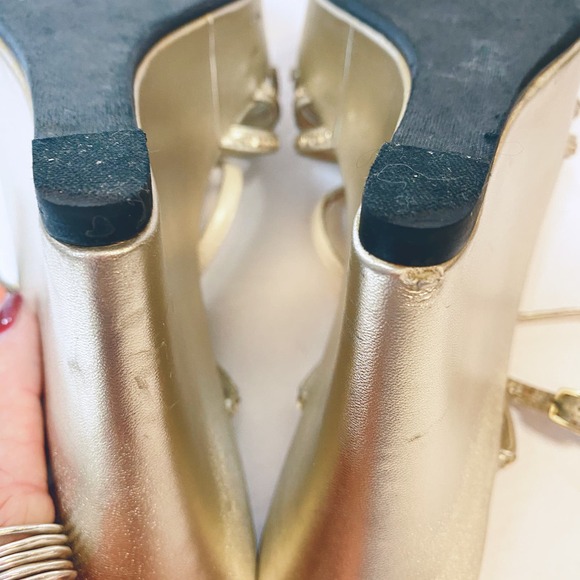 Caparros Bristol Gold OpenToe Wedge Heel - Picture 12 of 16